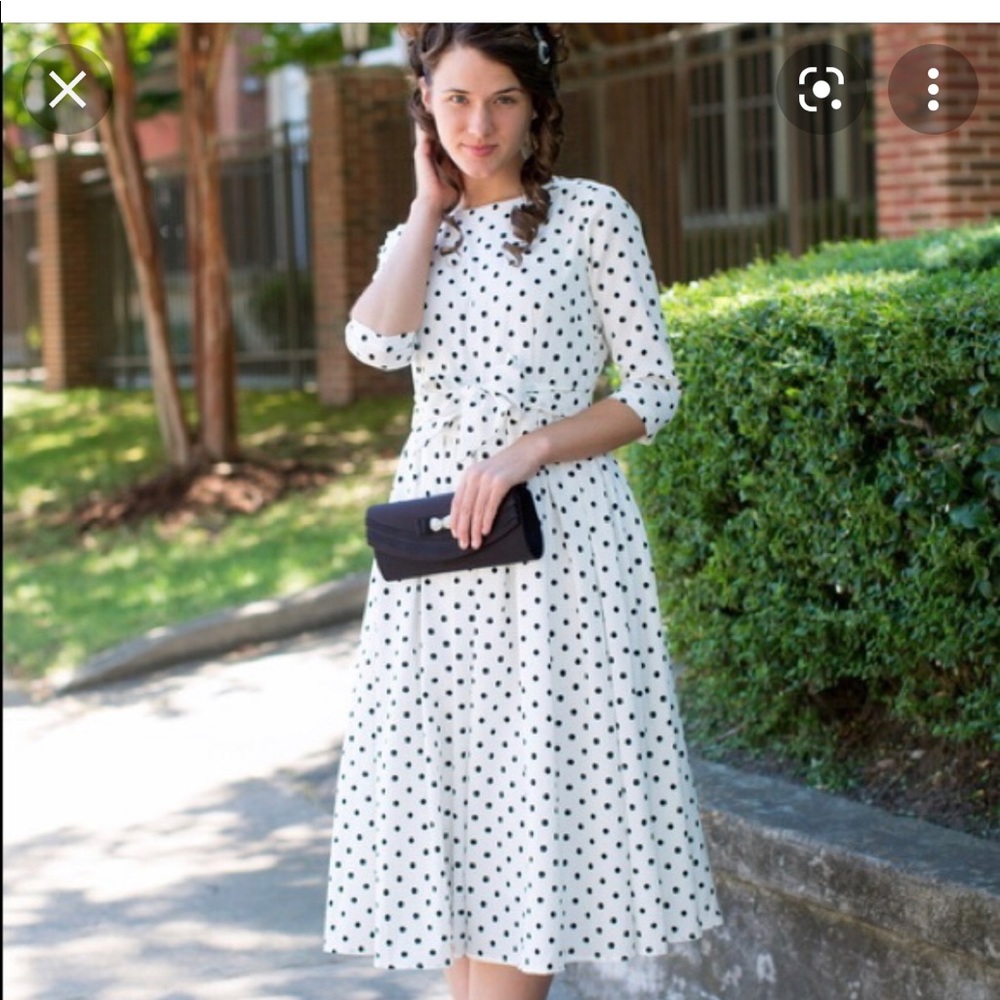 Maxi Polka Dot Dainty Jewels Dress